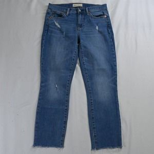 Gap 26 True Skinny‎ Raw Hem Light Distressed Stetch Denim Jeans